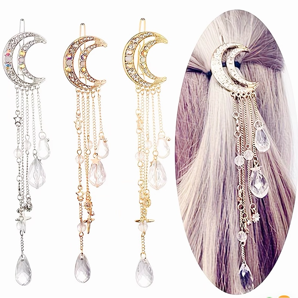Elegant Crescent Moon Hair Clip